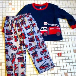 Carter’s matching PJ fire truck set